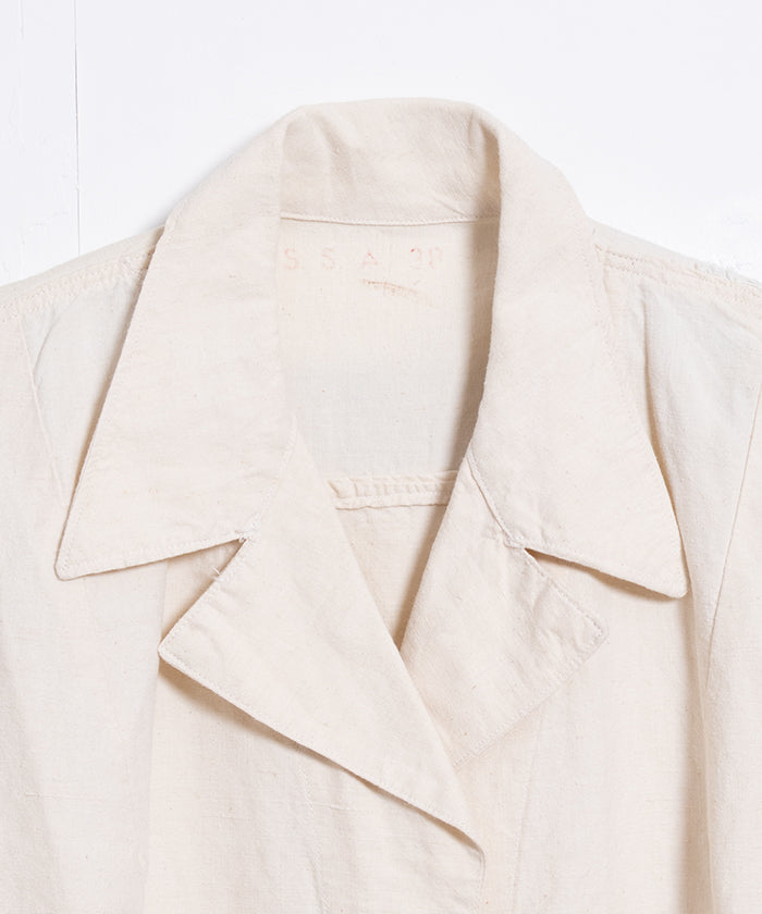1940's FRENCH MILITARY S.S.A. HOSPITAL COAT DEADSTOCK