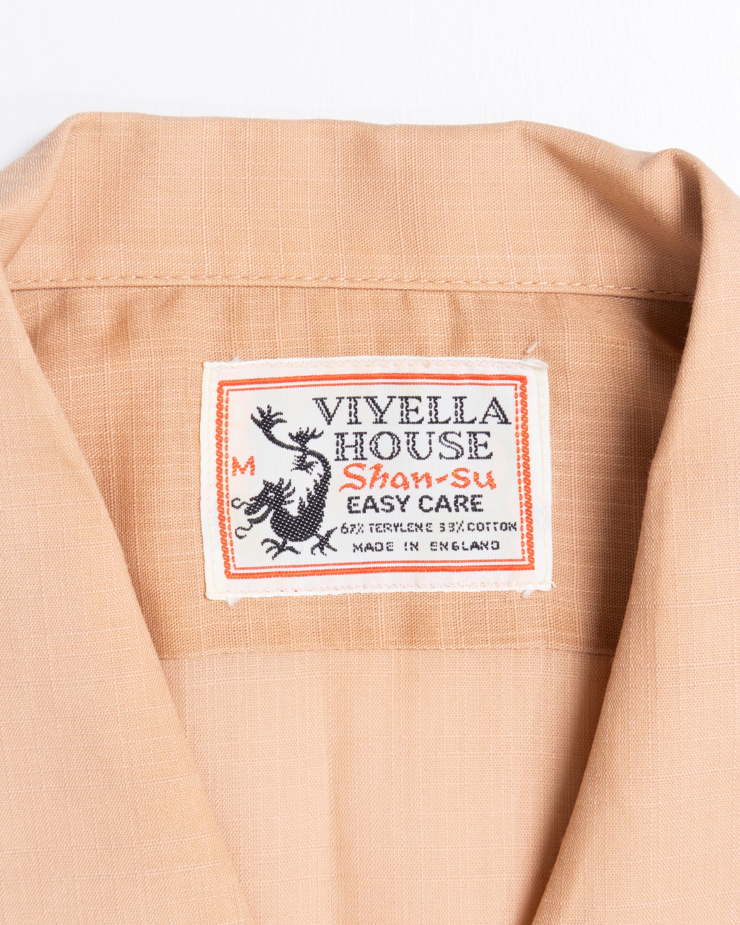 1960's VIYELLA HOUSE SHAN SU OPEN COLLAR SHIRT