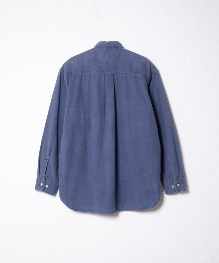 1980's EDDIE BAUER CHAMOIS SHIRT MADE IN USA - NAVY