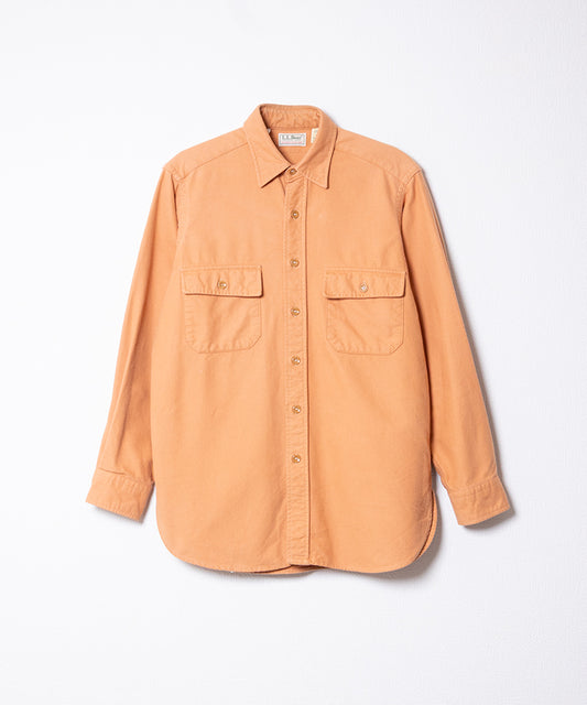 1980's L.L.BEAN CHAMOIS SHIRT MADE IN USA - PEACH