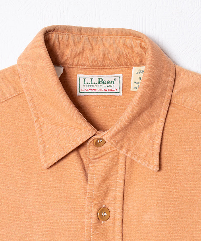 1980's L.L.BEAN CHAMOIS SHIRT MADE IN USA - PEACH