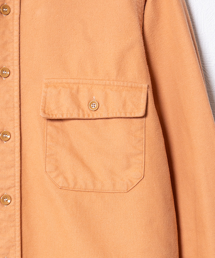 1980's L.L.BEAN CHAMOIS SHIRT MADE IN USA - PEACH