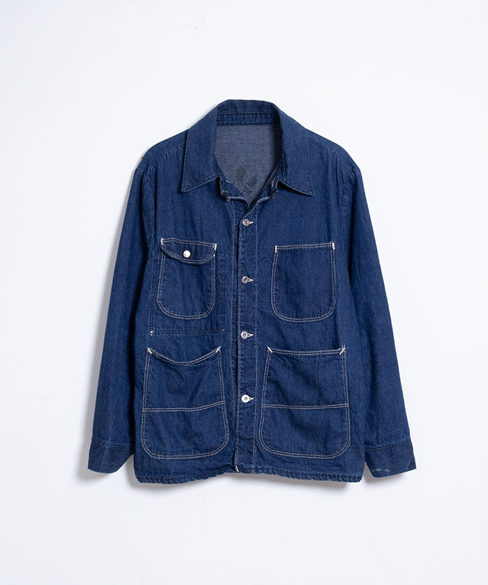 1940~50’s USA DENIM COVERALL / アメリカ 大戦 デニム カバーオール sanforized 1940年代 古着 ヴィンテージ ビンテージ デニムジャケット 大きいサイズ 通販 オンラインショップ
