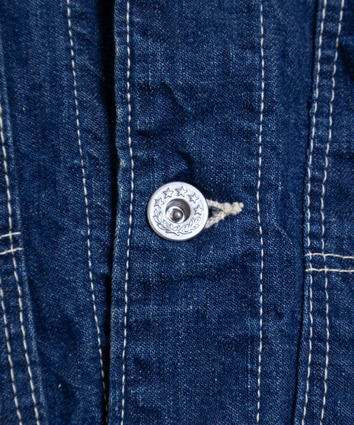 1940~50’s USA DENIM COVERALL / アメリカ 大戦 デニム カバーオール sanforized 1940年代 古着 ヴィンテージ ビンテージ デニムジャケット 大きいサイズ 通販 オンラインショップ