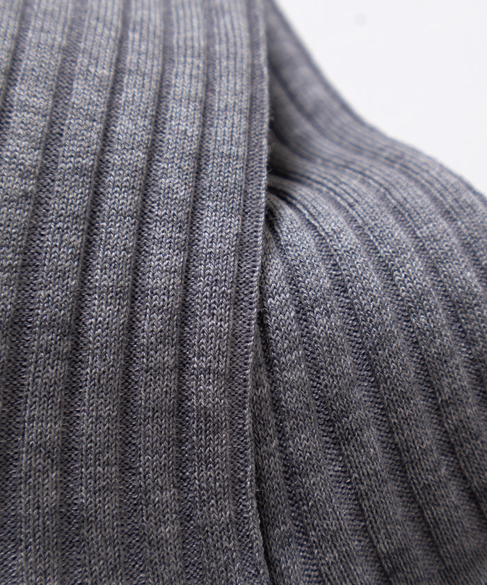 【Pantherella】5614 DANVERS - MID GREY MIX / パンセレラ ダンバース コットン リブ ソックス ‐ ARZACH KAMAKURA 正規取扱店 神奈川 鎌倉 オンラインショップ 通販
