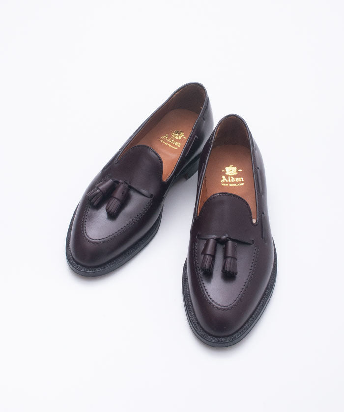 Alden 663 TASSEL MOCCASIN LOAFER CALF BURGUNDY - A'r139 Kamakura