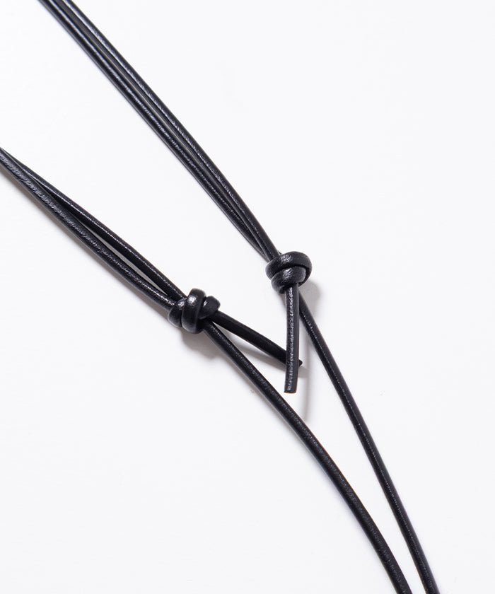 【HAAL】AMULET KEY CLOCHETE - BLACK / ハール アミュレット キークロシェット キーネックレス レザー 2025AW 2025秋冬 正規取扱店 神奈川 鎌倉 オンラインショップ 通販
