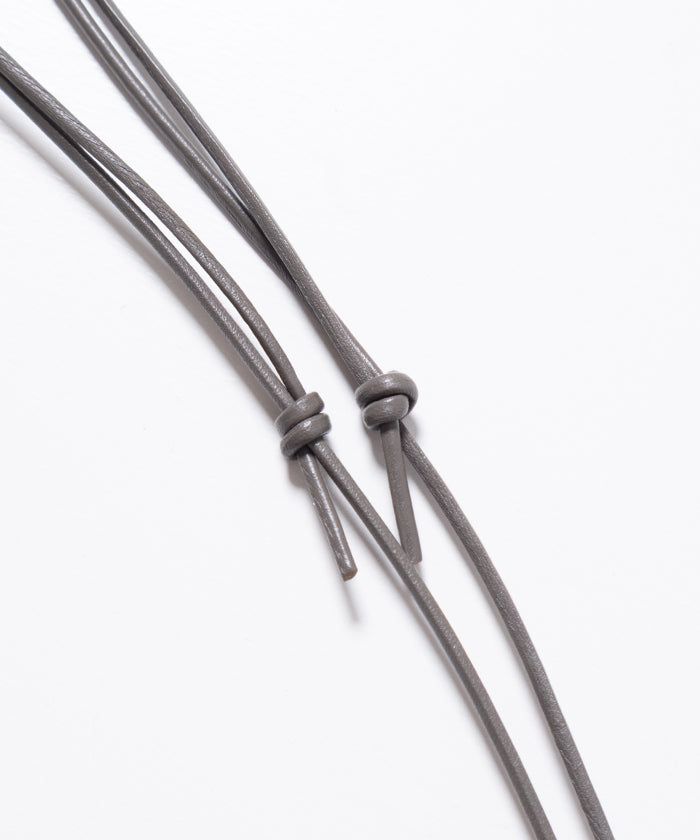 【HAAL】AMULET KEY CLOCHETE - GRAY / ハール アミュレット キークロシェット キーネックレス レザー 2025AW 2025秋冬 正規取扱店 神奈川 鎌倉 オンラインショップ 通販