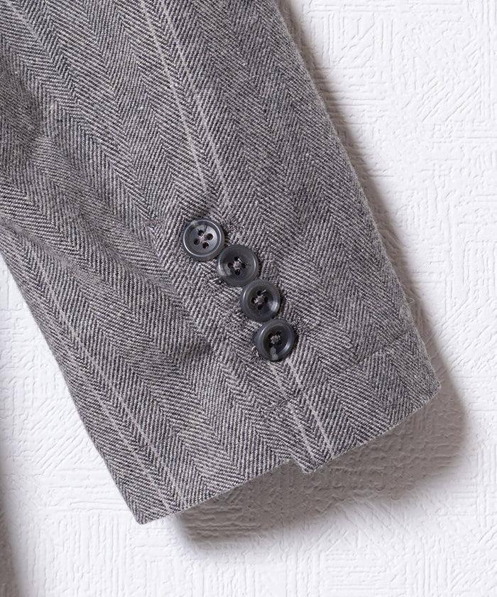 ANDOVER JACKET WOOL STRIPED HB - LT GREY