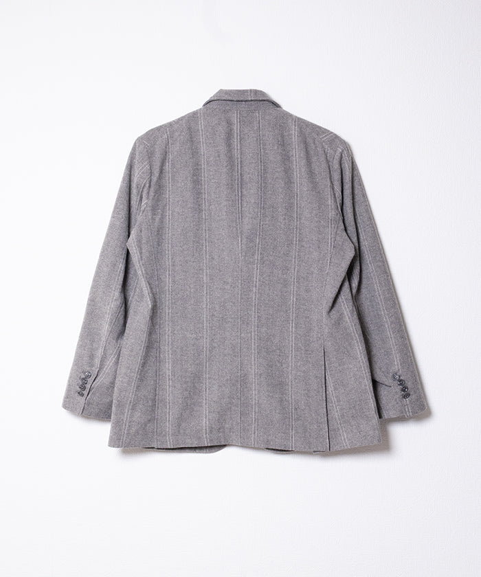 ANDOVER JACKET WOOL STRIPED HB - LT GREY