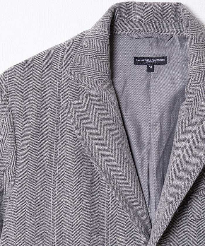 ANDOVER JACKET WOOL STRIPED HB - LT GREY