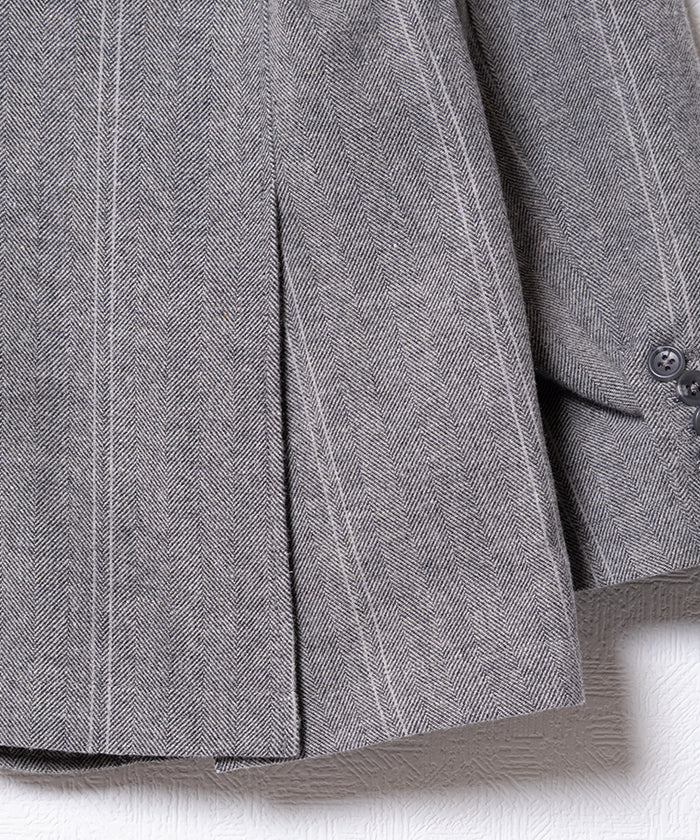 ANDOVER JACKET WOOL STRIPED HB - LT GREY