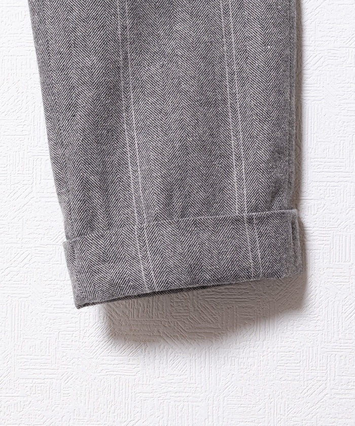 ANDOVER PANT WOOL STRIPED HB - LT GREY
