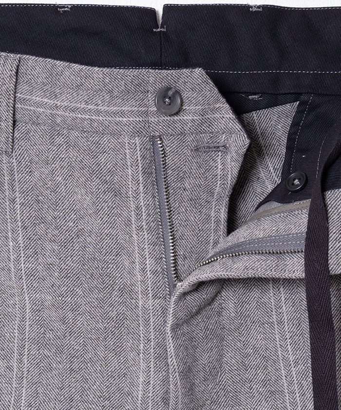ANDOVER PANT WOOL STRIPED HB - LT GREY