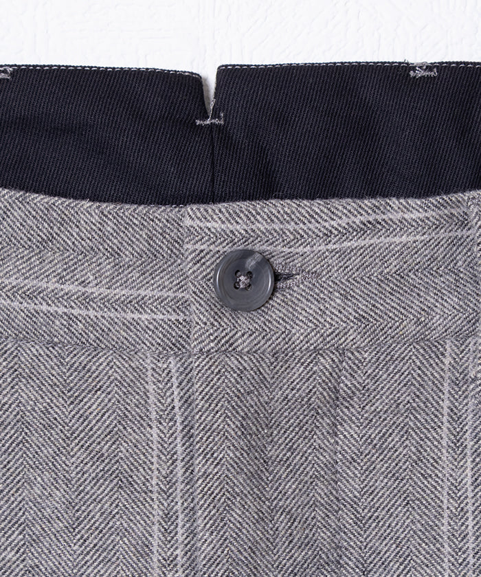 ANDOVER PANT WOOL STRIPED HB - LT GREY