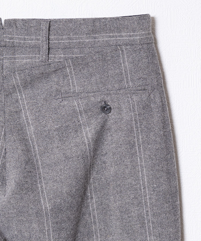ANDOVER PANT WOOL STRIPED HB - LT GREY