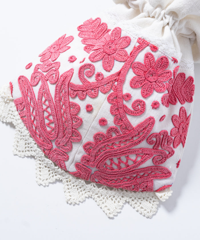 ANTIQUE EMBROIDERY DRAWSTRING BAG / アンティーク トランシルヴァニア トランシルバニア 刺繍 バッグ 巾着バッグ 神奈川 鎌倉 オンラインショップ 通販