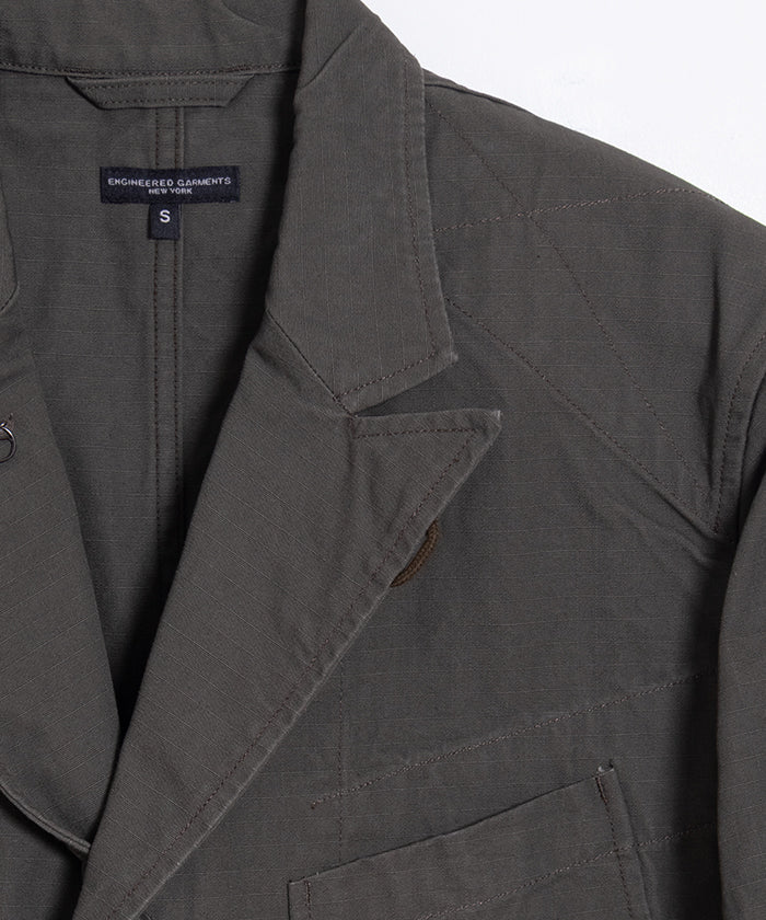 【ENGINEERED GARMENTS】BEDFORD JACKET HEAVYWEIGHT RIPSTOP - OLIVE / エンジニアドガーメンツ ベッドフォードジャケット ヘビーウェイト リップストップ 2025AW 2025秋冬 正規取扱店 神奈川 鎌倉 オンラインショップ 通販