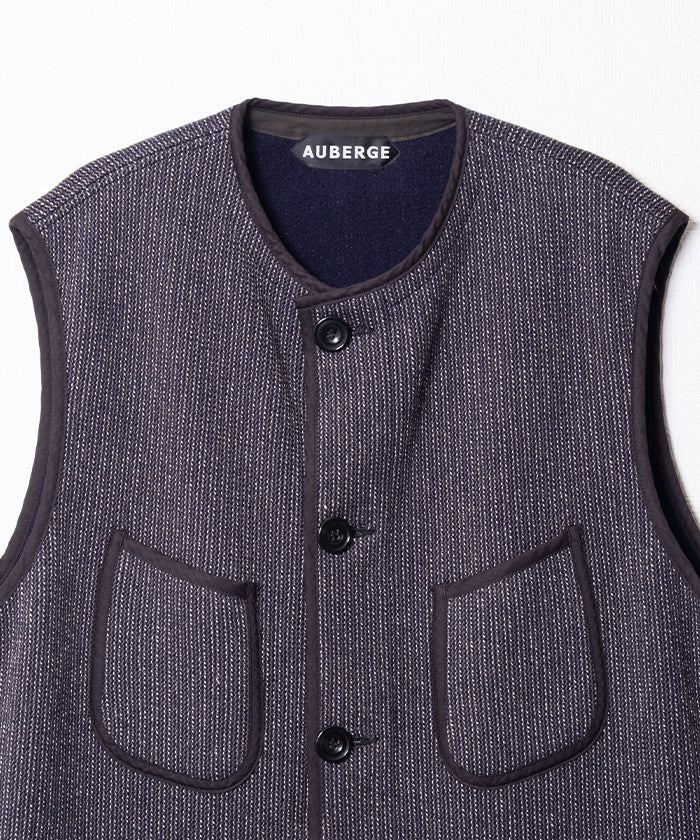 【AUBERGE】BROWN - NAVY / オーベルジュ ブラウン ブラウンズビーチベスト 2025AW 2025秋冬 正規取扱店 神奈川 鎌倉 オンラインショップ 通販