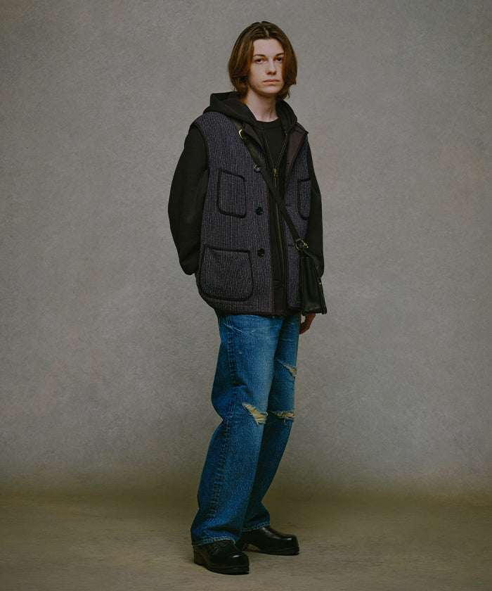 【AUBERGE】BROWN - NAVY / オーベルジュ ブラウン ブラウンズビーチベスト 2025AW 2025秋冬 正規取扱店 神奈川 鎌倉 オンラインショップ 通販