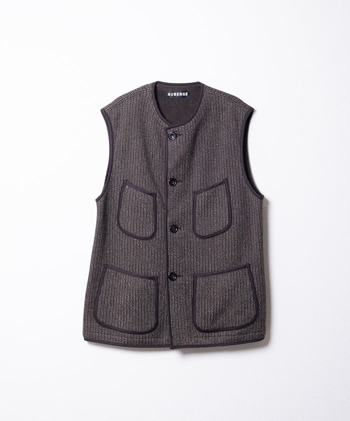【AUBERGE】BROWN - OX GREY / オーベルジュ ブラウン ブラウンズビーチベスト 2025AW 2025秋冬 正規取扱店 神奈川 鎌倉 オンラインショップ 通販