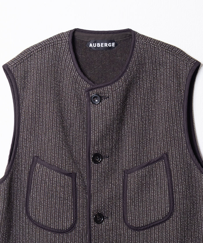 【AUBERGE】BROWN - OX GREY / オーベルジュ ブラウン ブラウンズビーチベスト 2025AW 2025秋冬 正規取扱店 神奈川 鎌倉 オンラインショップ 通販