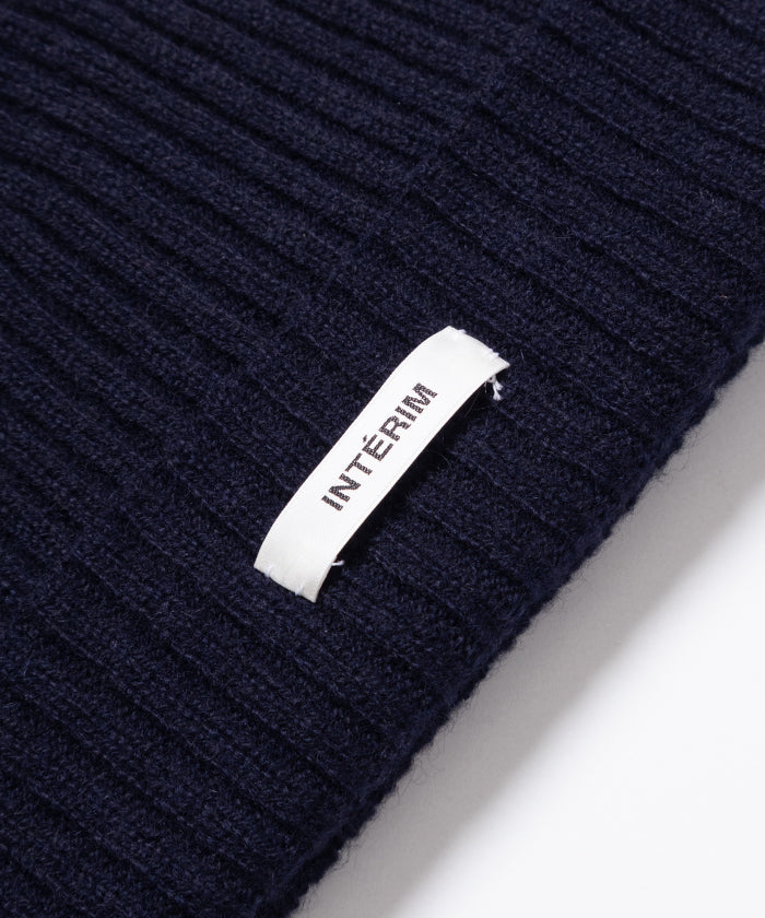 CASHMERE KNIT CAP - NAVY