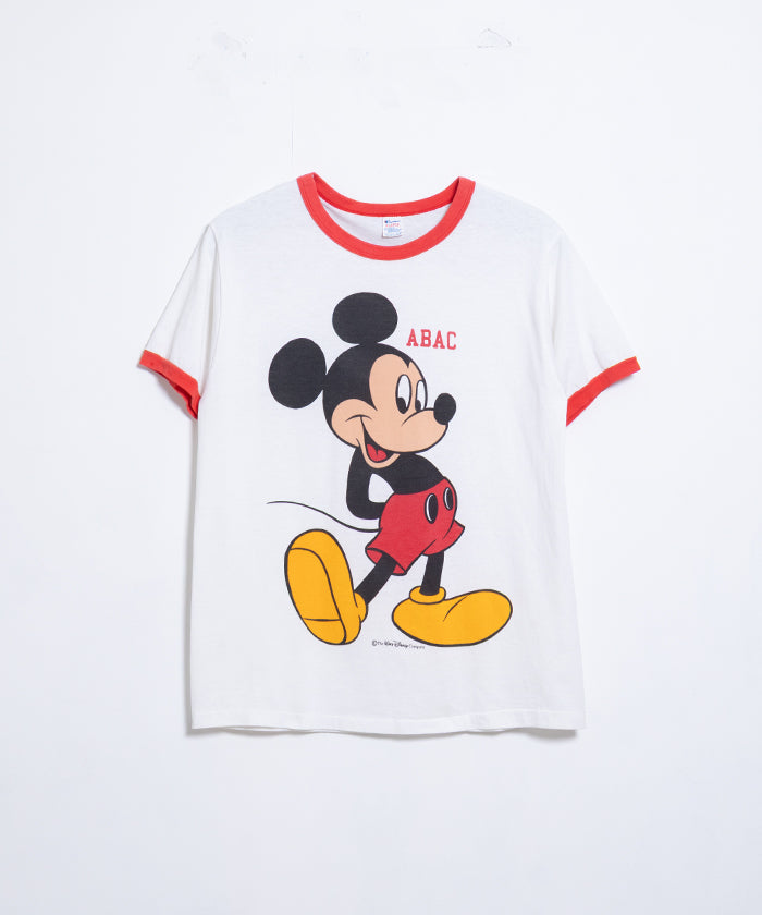 1980's CHAMPION RINGER TEE MICKEY MOUSE ABAC / チャンピオン リンガーTシャツ ミッキーマウス ヴィンテージ ビンテージ 古着 XLサイズ 通販 オンラインショップ 神奈川 鎌倉