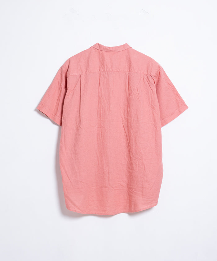 【OUTIL】CHEMISIER COLETTA - PINK / ウティ シュミジエ コレット 開襟シャツ ピンク 2025SS 2025春夏 コットンリネン 半袖シャツ 正規取扱店 神奈川 鎌倉オンラインショップ 通販
