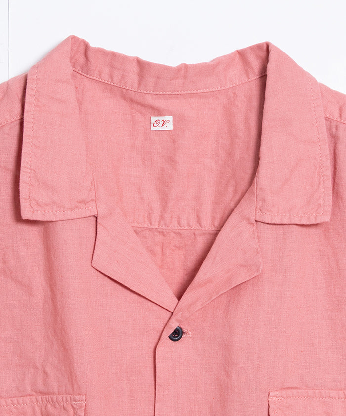 【OUTIL】CHEMISIER COLETTA - PINK / ウティ シュミジエ コレット 開襟シャツ ピンク 2025SS 2025春夏 コットンリネン 半袖シャツ 正規取扱店 神奈川 鎌倉オンラインショップ 通販