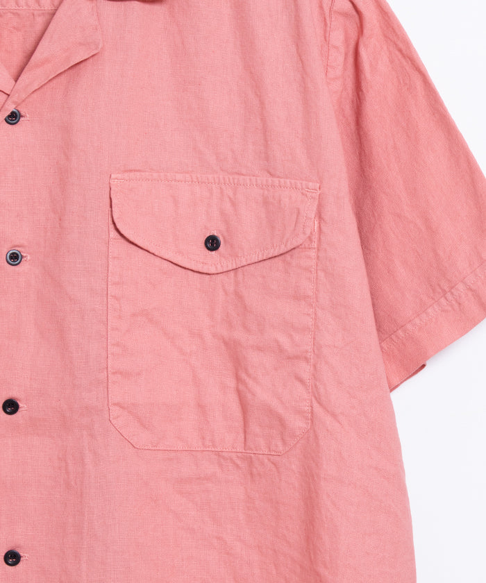 【OUTIL】CHEMISIER COLETTA - PINK / ウティ シュミジエ コレット 開襟シャツ ピンク 2025SS 2025春夏 コットンリネン 半袖シャツ 正規取扱店 神奈川 鎌倉オンラインショップ 通販