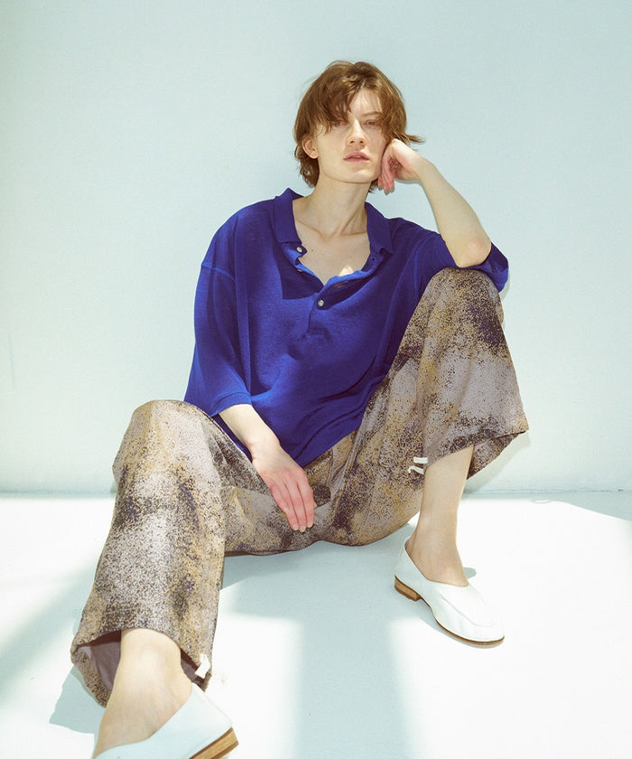 OUTIL】CHEMISIER WISSANT BLUE QUARTZ / ウティ リネン 半袖