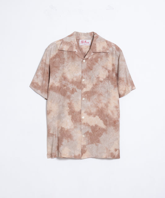 【Aloha Blossom】CHUSEN DYE SHORT SLEEVE - BROWN×BEIGE / アロハブロッサム 注染 レーヨン アロハシャツ 2025SS 2025春夏 正規取扱店 神奈川 鎌倉 オンラインショップ  通販
