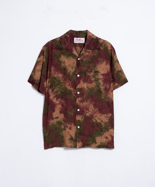 【Aloha Blossom】CHUSEN DYE SHORT SLEEVE - GREEN×PURPLE / アロハブロッサム 注染 レーヨン アロハ シャツ 正規取扱店 神奈川 鎌倉 オンラインショップ 通販