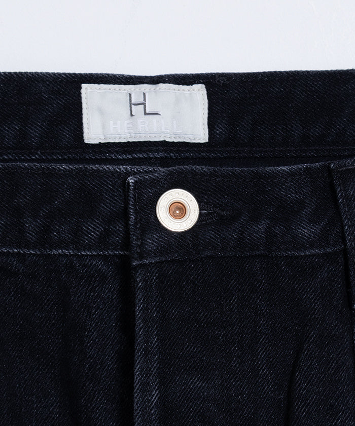 【HERILL】CIOTA DENIM 4PK - BLACK VINTAGE WORN / ヘリル シオタデニム 4ポケット ブラックインディゴヴィンテージ加工 2025AW 正規取扱店 神奈川 鎌倉 オンラインショップ 通販