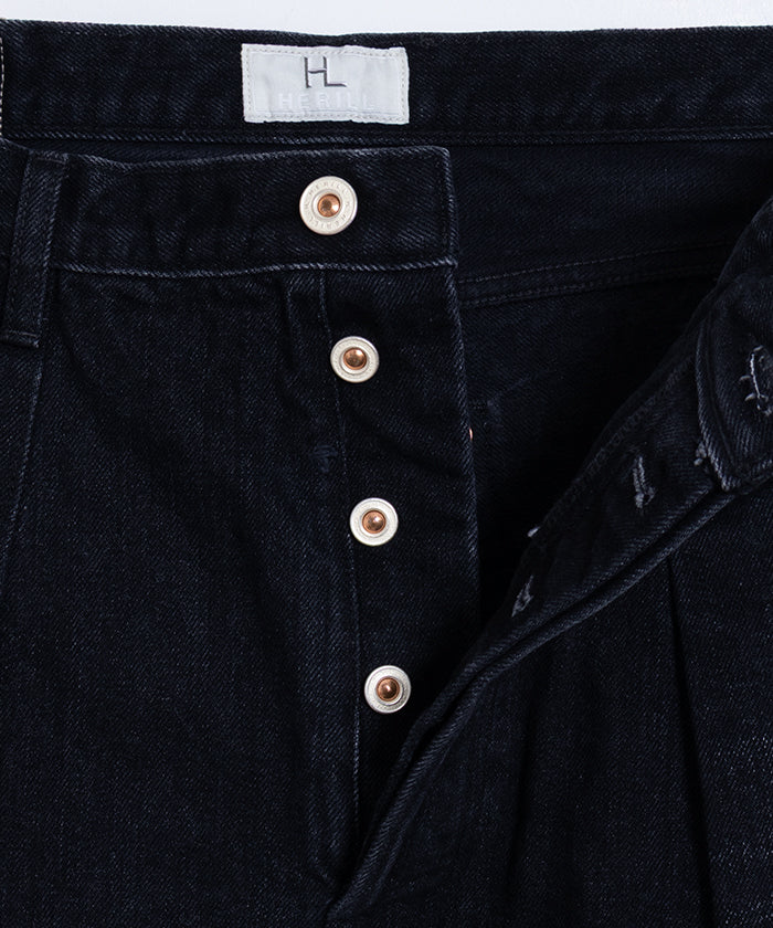 【HERILL】CIOTA DENIM 4PK - BLACK VINTAGE WORN / ヘリル シオタデニム 4ポケット ブラックインディゴヴィンテージ加工 2025AW 正規取扱店 神奈川 鎌倉 オンラインショップ 通販