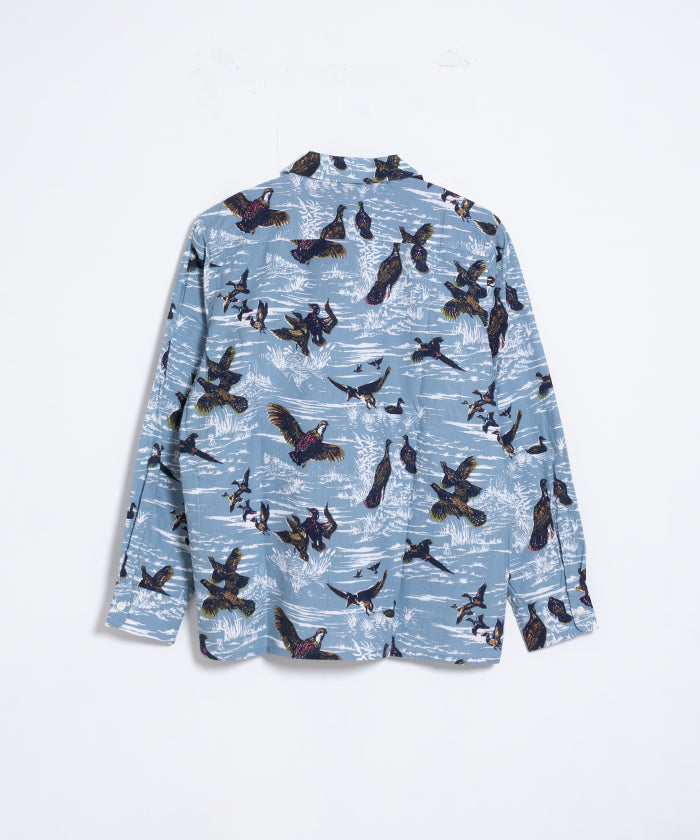 【Needles】CLASSIC SHIRT PRINTED FLANNEL BIRD - BLUE / ニードルズ クラシックシャツ プリンテッド フランネル バード 2025AW 2025秋冬 正規取扱店 神奈川 鎌倉 オンラインショップ 通販