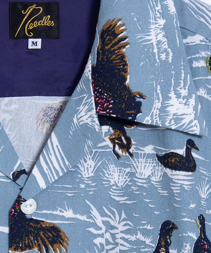 【Needles】CLASSIC SHIRT PRINTED FLANNEL BIRD - BLUE / ニードルズ クラシックシャツ プリンテッド フランネル バード 2025AW 2025秋冬 正規取扱店 神奈川 鎌倉 オンラインショップ 通販
