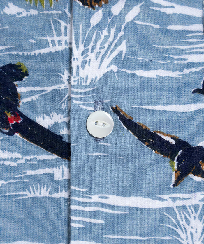 【Needles】CLASSIC SHIRT PRINTED FLANNEL BIRD - BLUE / ニードルズ クラシックシャツ プリンテッド フランネル バード 2025AW 2025秋冬 正規取扱店 神奈川 鎌倉 オンラインショップ 通販