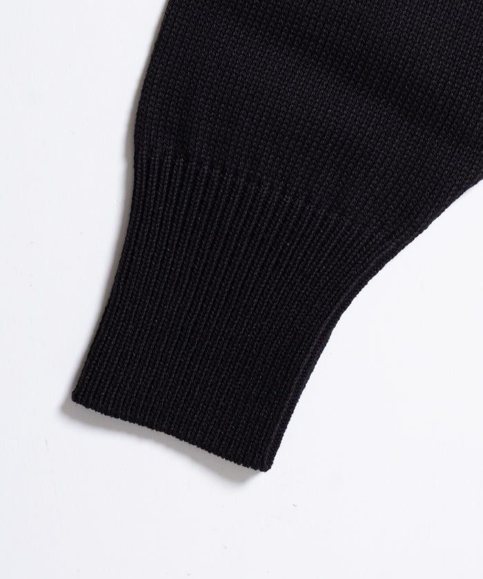 【HERILL】COTTONCODE PULLOVER - BLACK / ヘリル コットンコード プルオーバー クルーネック コットンニットセーター 2026SS 2026春夏 正規取扱店 神奈川 鎌倉 オンラインショップ 通販