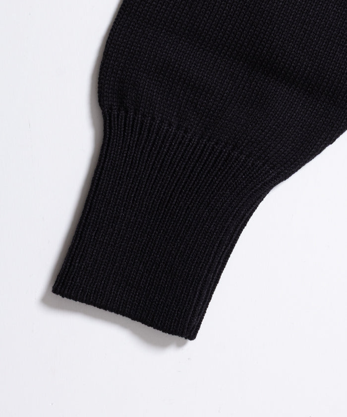 【HERILL】COTTONCODE SKIPPER - BLACK / ヘリル コットンコード スキッパー コットンニットセーター ブラック 2026SS 2026春夏 正規取扱店 神奈川 鎌倉 オンラインショップ 通販