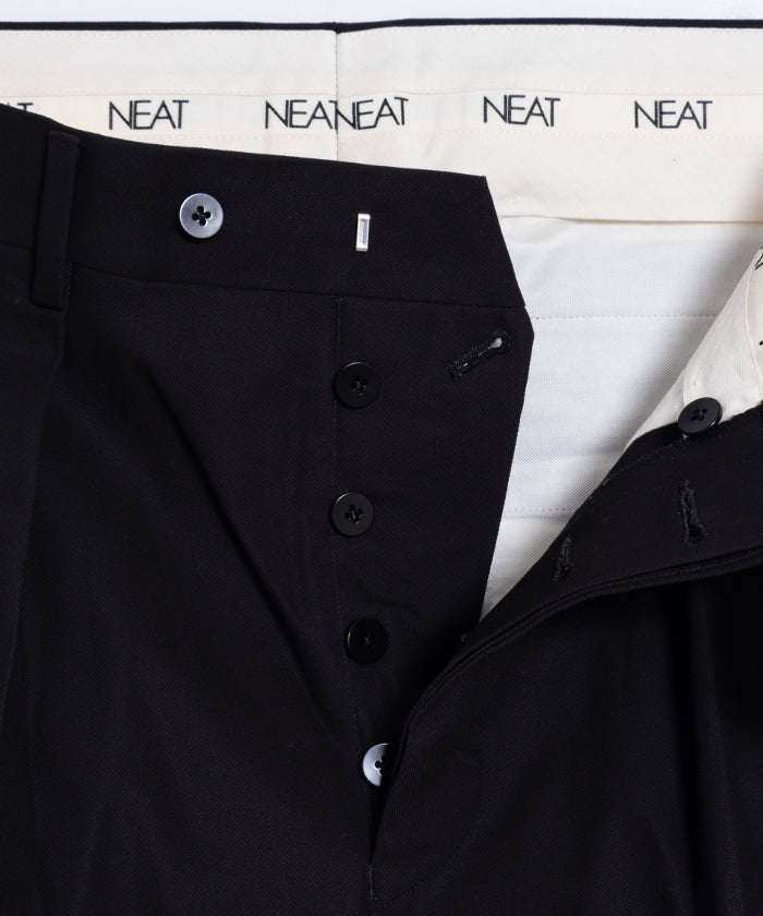 【NEAT】COTTON TWILL FLARE - BLACK / ニート コットンツイル フレア ブラック 2025AW 2025秋冬 正規取扱店 神奈川 鎌倉 オンラインショップ 通販