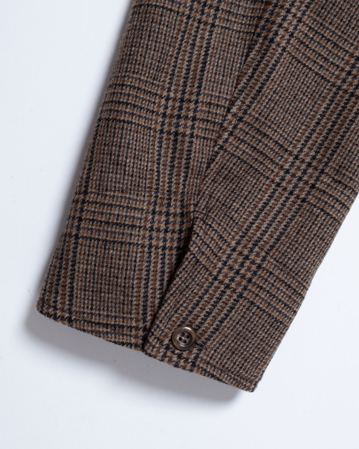 COVERALL JKT GLEN CHECK - BROWN