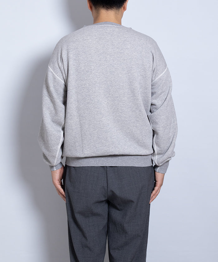 CREW NECK SWEAT SHIRTS - TOP GREY