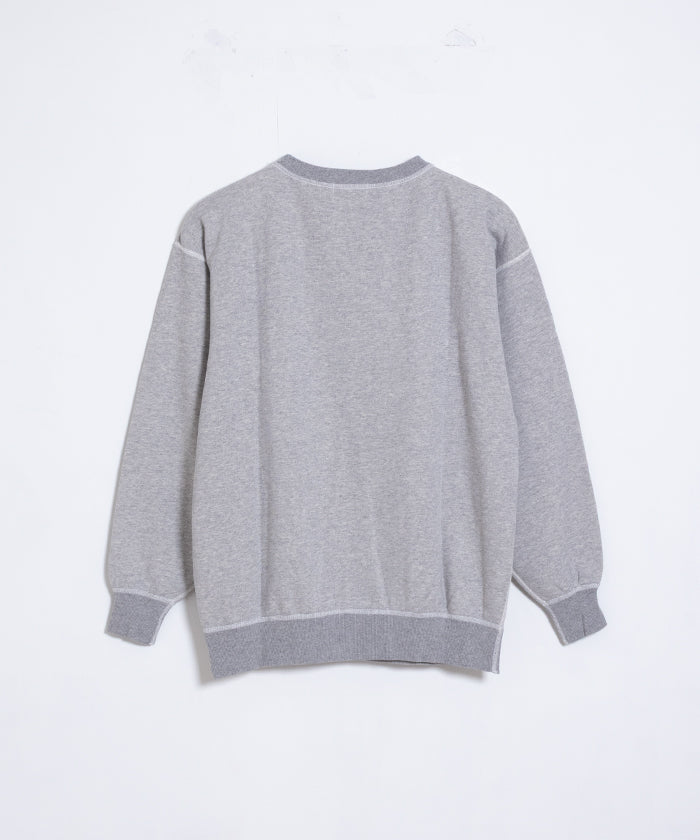 【HERILL】CREW NECK SWEAT SHIRTS - TOP GREY / ヘリル クルーネック スウェットシャツ トップグレー 2025AW 2025秋冬 正規取扱店 神奈川 鎌倉 オンラインショップ 通販