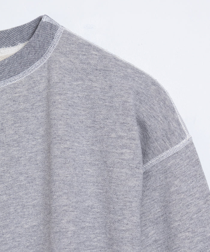 【HERILL】CREW NECK SWEAT SHIRTS - TOP GREY / ヘリル クルーネック スウェットシャツ トップグレー 2025AW 2025秋冬 正規取扱店 神奈川 鎌倉 オンラインショップ 通販