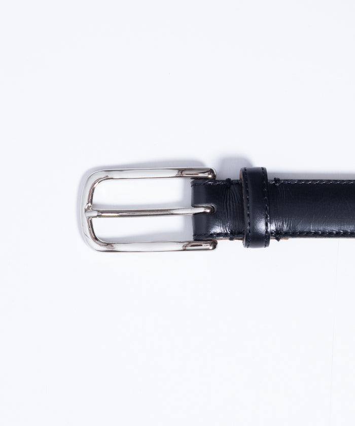 【INTÉRIM】DEADSTOCK SHINY CHROME ITALY CALF LEATHER BELT 25mm / デッドストック シャイニー クローム イタリー LVMH カーフレザー ベルト ウエスタンベルト ブラック 2025SS 2025春夏 正規取扱店 神奈川 鎌倉 通販 オンラインショップ
