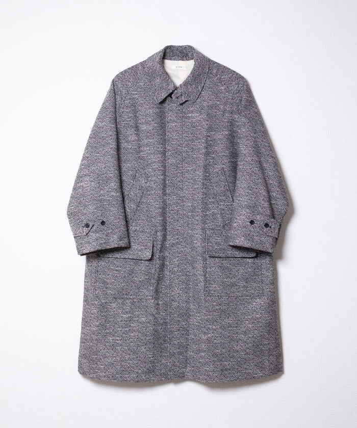 DOUBLE SIDED JACQUARD TWEED DEADSTOCK HYPER BIG HUNTING OVER COAT