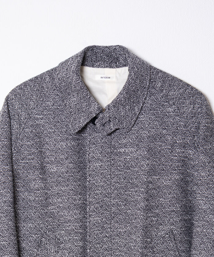 DOUBLE SIDED JACQUARD TWEED DEADSTOCK HYPER BIG HUNTING OVER COAT