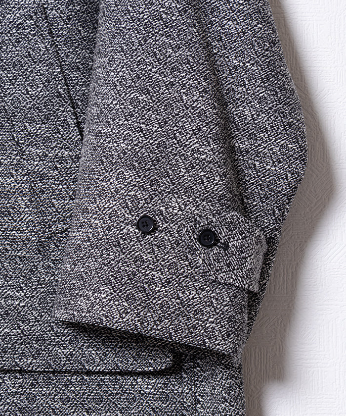 DOUBLE SIDED JACQUARD TWEED DEADSTOCK HYPER BIG HUNTING OVER COAT